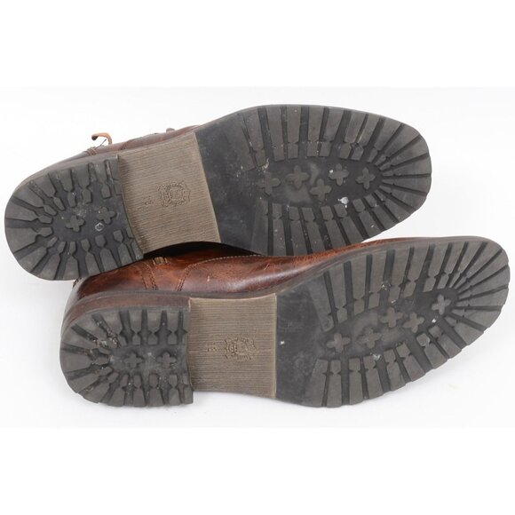 Aston Grey Rockcastle 2 Brown Leather Lace-up Buckle Combat Moto Boots Men's 13 - Picture 10 of 11